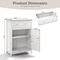 2-Door Freestanding Bathroom Cabinet with Drawer and Adjustable Shelf